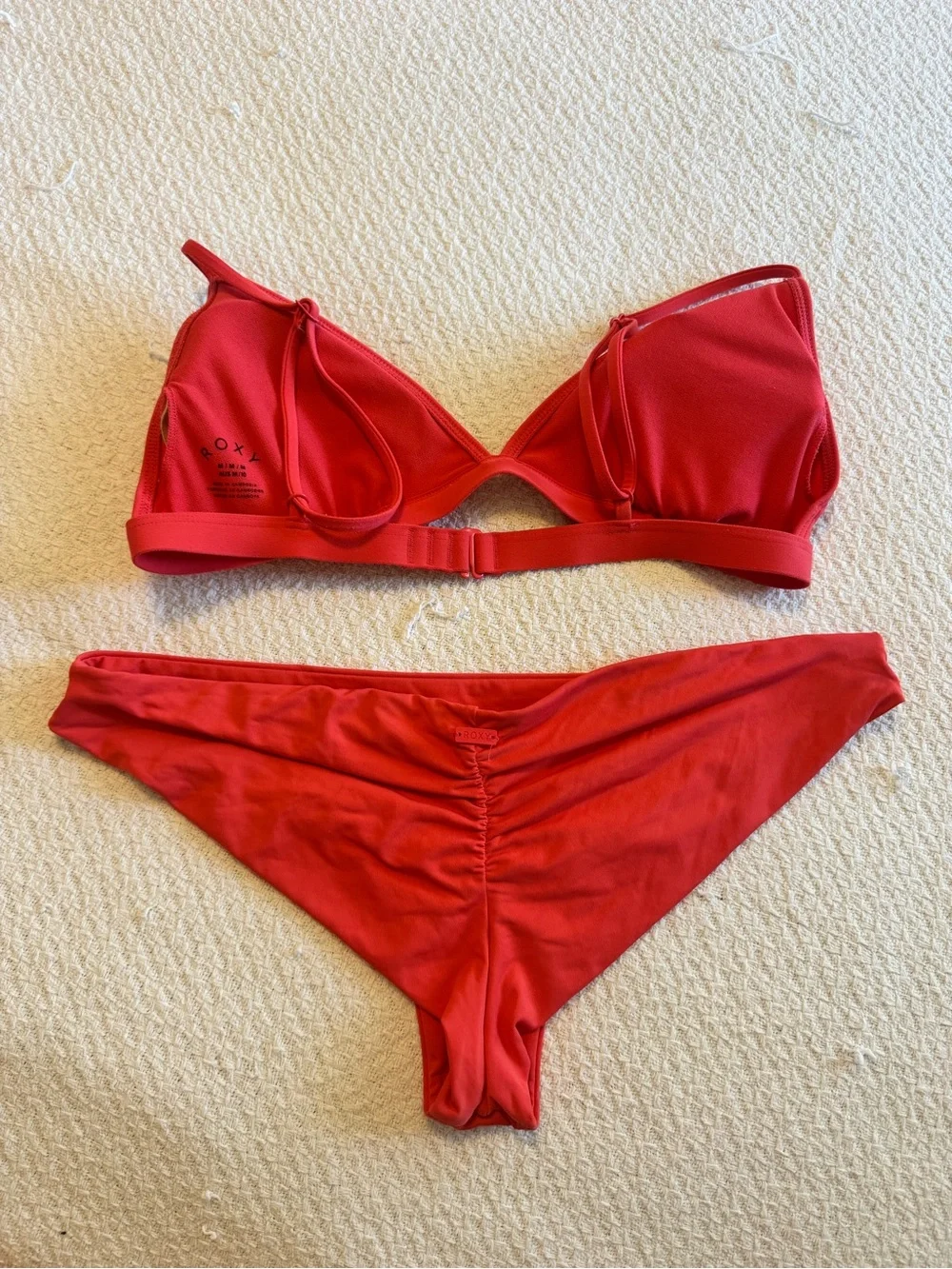 Roxy Red Triangle Bikini Set